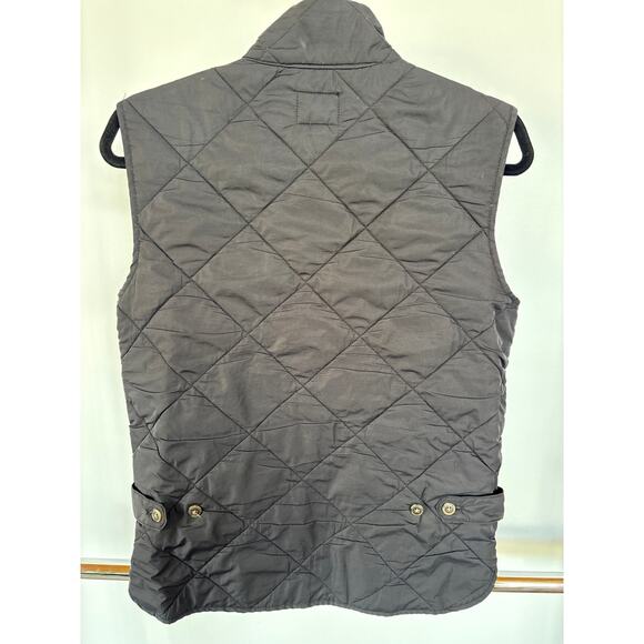 J.Crew Walker Quilted Black Zip Up Hunting Vest Hiking Old Money Outdoors XS - Picture 4 of 9
